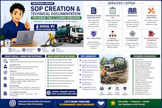 create professional sop, work instruction, user manual and technical document