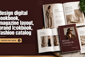 design digital lookbook, magazine layout, brand lookbook, fashion catalog
