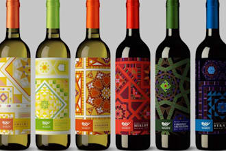 design premium wine, whiskey and spirits bottle label design for liquor brands