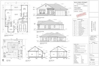 design construction plans, site plans, house plan, adu, deck city permit drawing