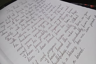 write anything with my cursive and neat handwriting