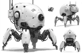 design spectacular robots, cyborgs and mechs