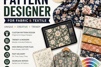 creat cute pattren for fabric print