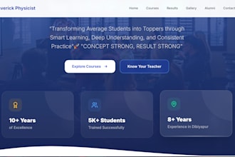 build a modern react js website or web application
