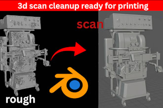 fix stl file repair, mesh repair, 3d scan cleanup, your stl file for 3d printing