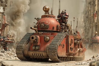 draw epic warhammer 40k inspired character art and grimdark