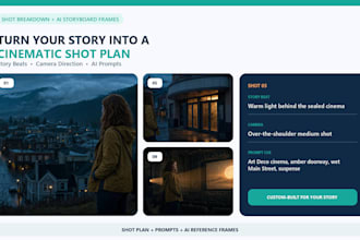 create cinematic ai storyboards and shot breakdowns