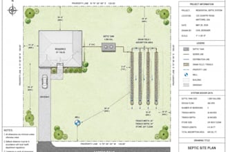 create a complete septic site drawing