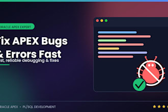 fix oracle apex bugs and errors in your application