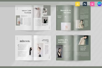 design fashion apparel cloth model shoot lookbook, marketing material, magazine