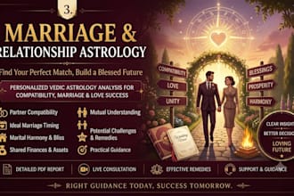analyse  your marriage and relationship using vedic astrology