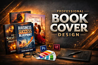 do unique professional book cover design and ebook cover