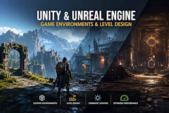 develop quality 2d 3d unity game 3d unreal engine game 3d environment game level