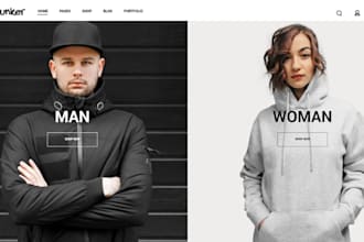 build shopify clothing website, fashion store, streetwear website, fashion store