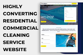 design residential commercial upholstery cleaning service pool cleaning website