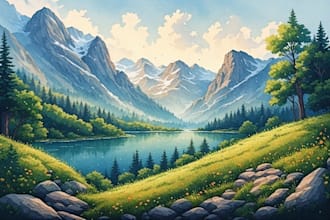 paint stunning watercolor landscape art