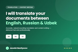 professional english russian uzbek translation