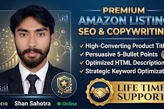 do SEO amazon product listing description and copywriting