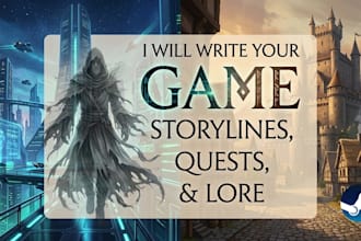 write game storylines, lore, puzzles, quests, and more