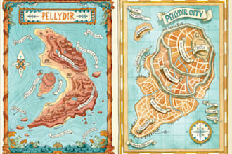 create custom dnd map cartography hand drawn map for rpg and board game