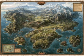 draw a custom map for fantasy, scifi, book or boardgame