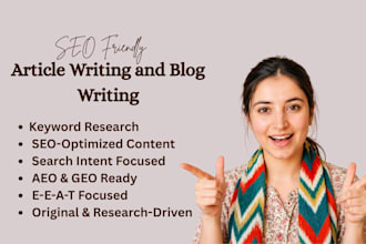 seo article writing and blog writing