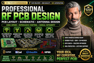 design rf pcb layout, impedance control, antenna, wifi and 2 4ghz 5ghz routing