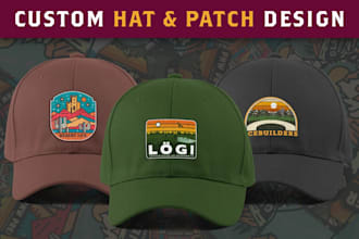 do unique hat patch design for cap beanie badge logo