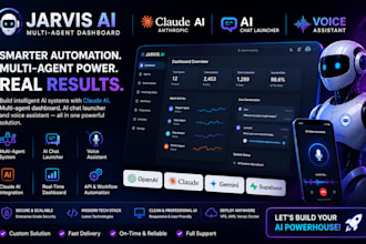jarvis ai multi agent dashboard, ai chat launcher app voice ass using claude ai