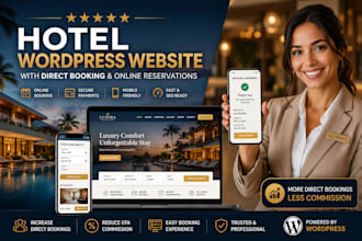 build a luxury hotel website with direct booking and online reservations