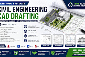 draft permit ready construction drawings site plans  technical cad documentation