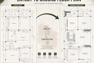 draw floor plans and elevation details in autocad