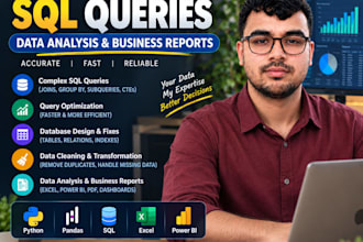 write complex sql queries and fix database issues