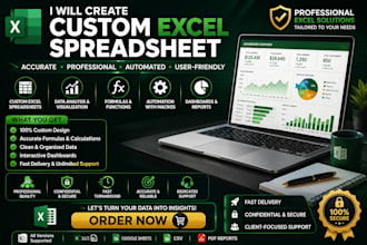 create a custom microsoft excel spreadsheet with formulas