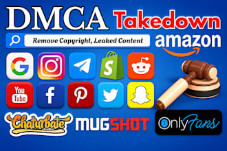 submit dmca takedown requests for copyrighted content