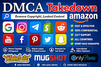 submit dmca takedown requests for copyrighted content
