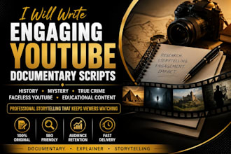 write engaging youtube documentary scripts