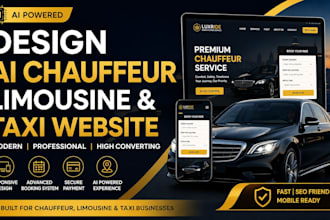 design ai website, ai chauffeur website, ai limousine website