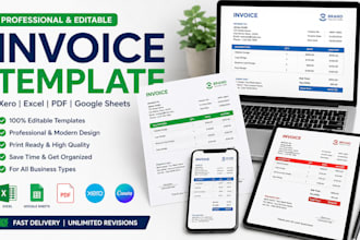 do editable invoice template xero invoice excel invoice PDF google sheets excel