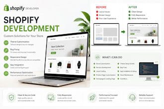 fix shopify bugs, customize themes, and solve shopify issues