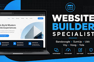 customize, design bandzoogle, sumup, ukit, vzy, voog website