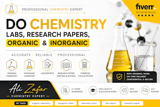do chemistry labs, research and projects, organic and inorganic chemistry