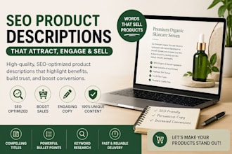 write SEO optimized product descriptions