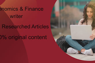 write professional economics and finance articles