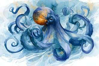 create hand painted watercolor illustrations
