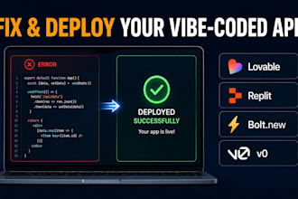 fix and deploy your vibe coded mvp, saas or web app