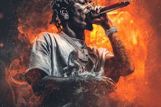 design unique album or mixtape cover artwork for your song
