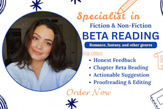 do beta reading, alpha reading book critique proofreading with detailed feedback
