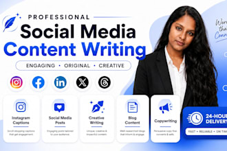 write engaging captions, quotes, and creative content