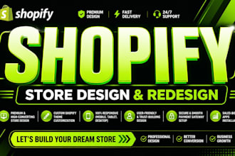 design or redesign shopify website, shopify store by shopify expert